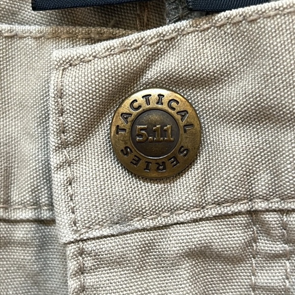 5.11 Tactical Regular Fit Cargo Pants Khaki Reinforced Utility Work #74251 34x30 - Picture 8 of 16